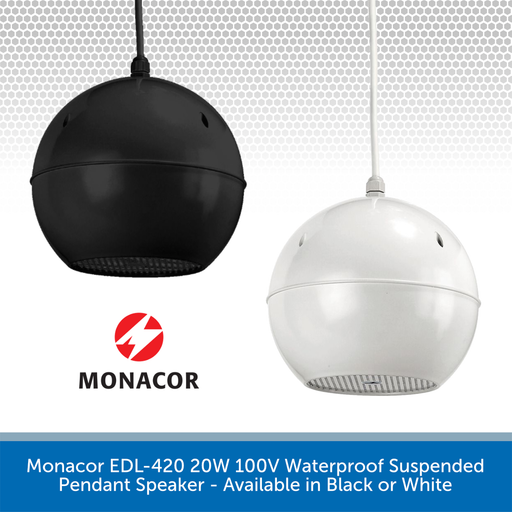 Monacor EDL-156 IP65 Rated Ceiling Speaker for Spa's Wetrooms and Bathrooms 