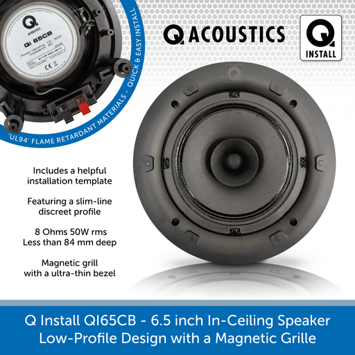 Radio 2 xNCSS6 Q Acoustics Q Acoustics E120 White Bluetooth Ceiling Speaker System with DAB 