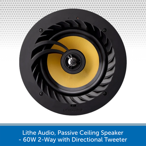 Lithe Audio, Passive Ceiling Speaker - 60W 2-Way with Directional Tweeter