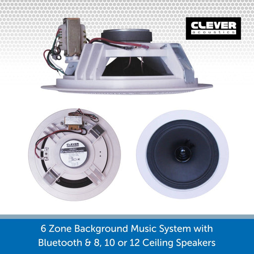 6" 100V Flush-Mount Ceiling Speakers