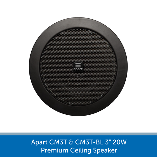Apart Audio CM3T & CM3T-BL 3 inch 20W Background Audio Premium Ceiling Speaker - Black or White