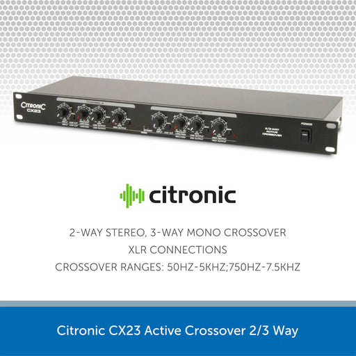 Citronic CX23 Active Crossover 2/3 Way