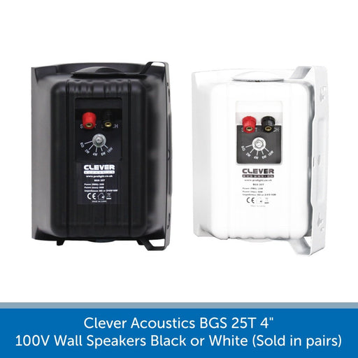 Clever Acoustics BGS 25T 4" 100V Wall Speakers (Pair)