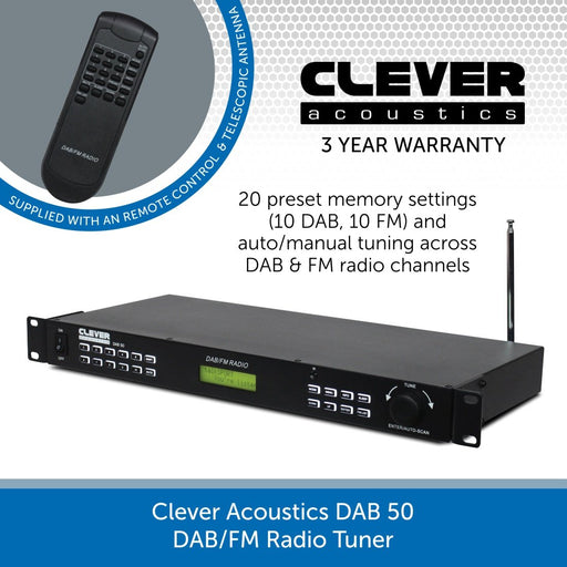 Clever Acoustics DAB 50 DAB/FM Radio Tuner