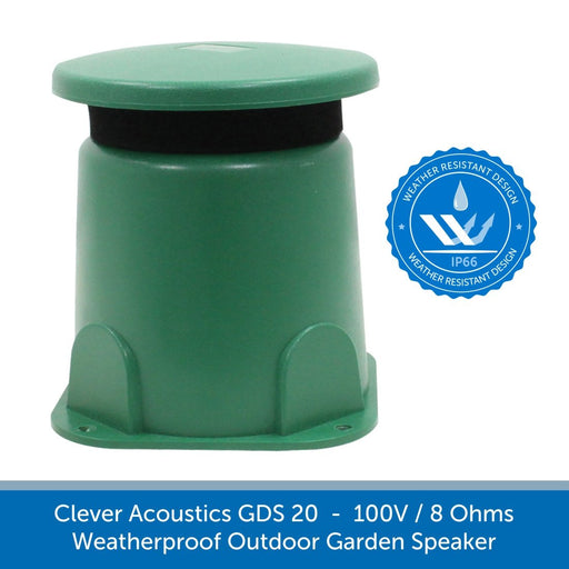 Clever Acoustics GDS 20 Weatherproof Outdoor Garden Speaker, 100V / 8 Ohms
