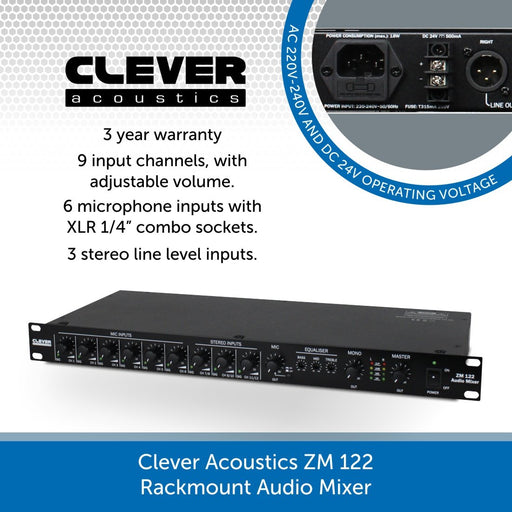 Clever Acoustics ZM 122 Rackmount Audio Mixer