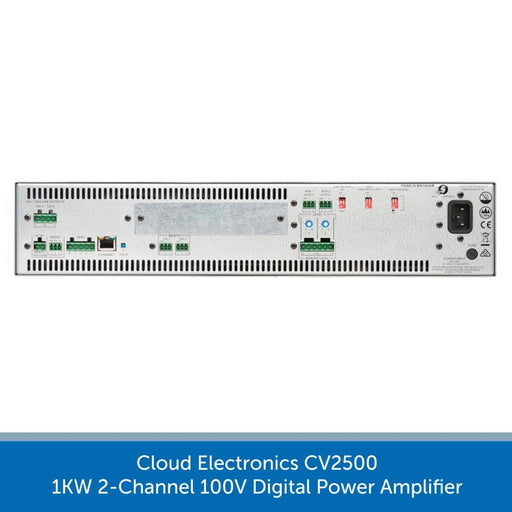 Cloud Electronics CV2500 - 1KW 2-Channel 100V Digital Power Amplifier