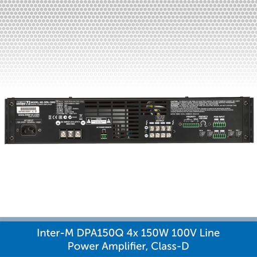 Inter-M DPA150Q 4x 150W 100V Line Power Amplifier, Class-D