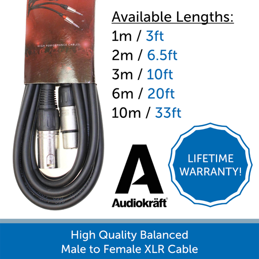 Audiokraft balacned XLR cable group photo