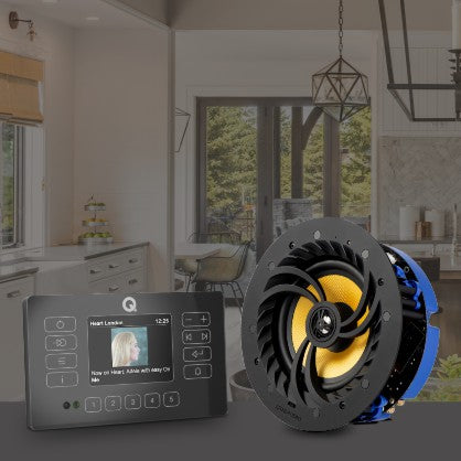 Home audio kits and integrated speaker systems 
