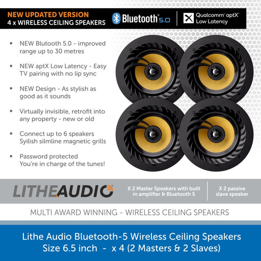 Lithe Audio, Bluetooth Wireless Ceiling Speakers