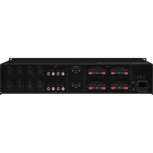 Rear Image of the Monacor STA-850D 8-Channel Power Amplifier