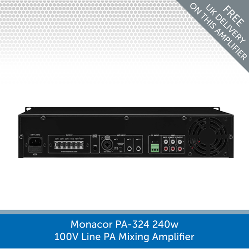 Showing the back of a Monacor PA-324 