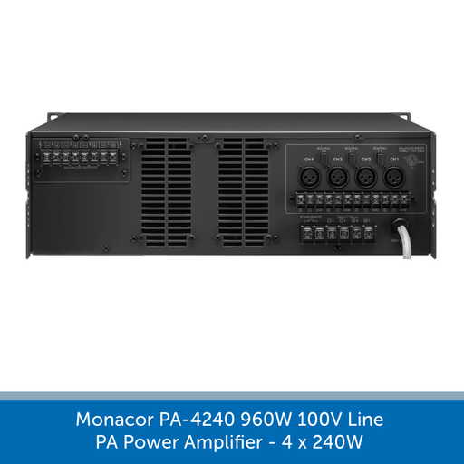 Showing the back of a Monacor PA-4240