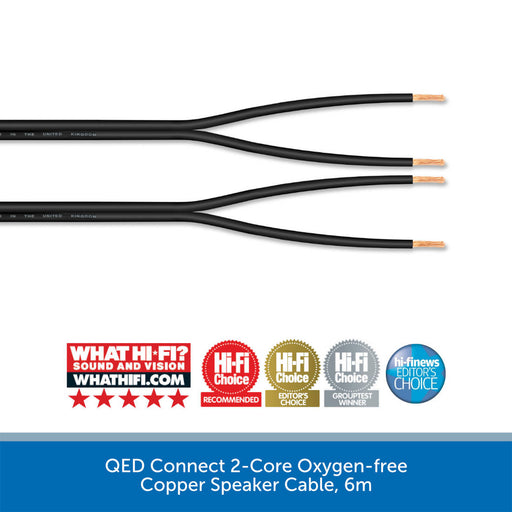 QED Connect 2-Core Oxygen-free Copper Speaker Cable, 6m