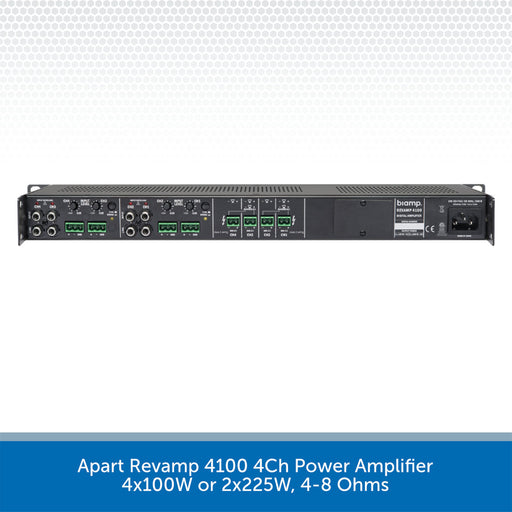 Apart Revamp 4100 4Ch Power Amplifier 4x100W or 2x225W, 4-8 Ohms