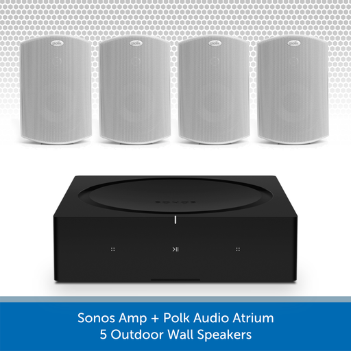 Sonos Amp + Polk Audio Atrium 5 Outdoor Wall Speakers